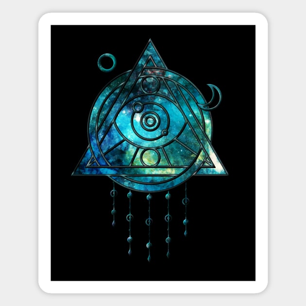 Sacred Geometry Cosmos Wicca Spiritual Magnet by Foxxy Merch